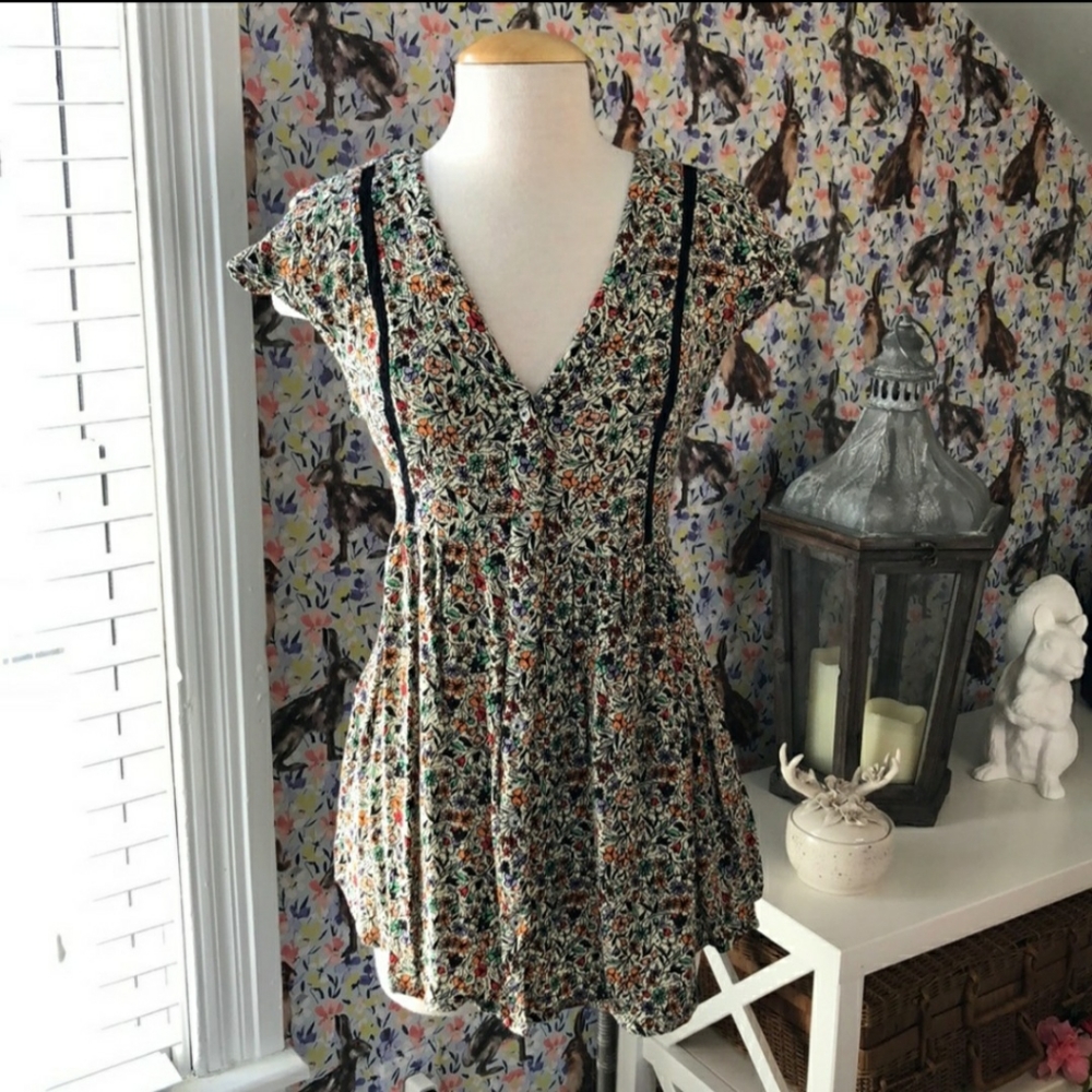 Anthropologie Vanessa Virginia Floral Tunic